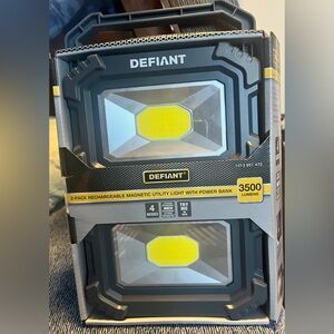 DIFIANT-Black and Yellow Rechargeable Magnetic Utility Light 2-Pack